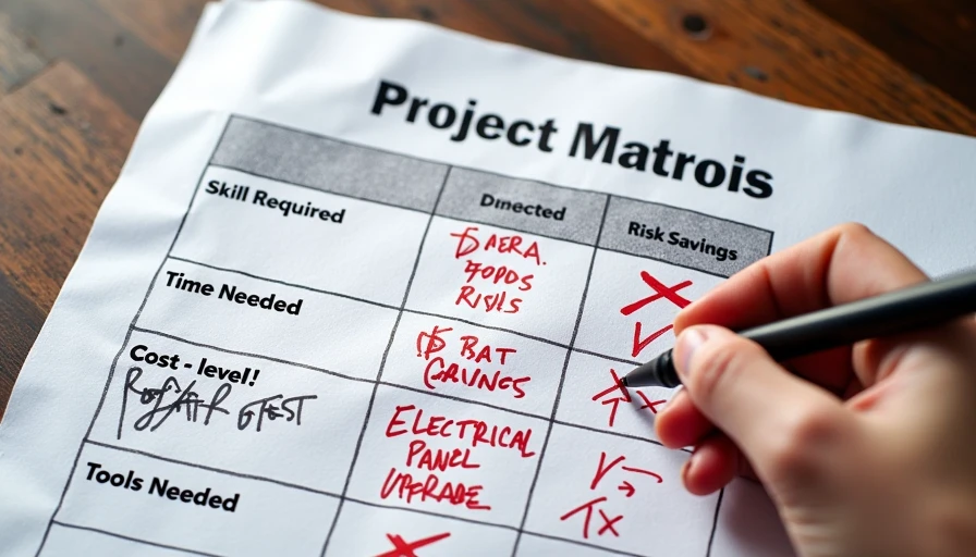Structured framework for project decisions DIY vs Hire decision matrix checklist