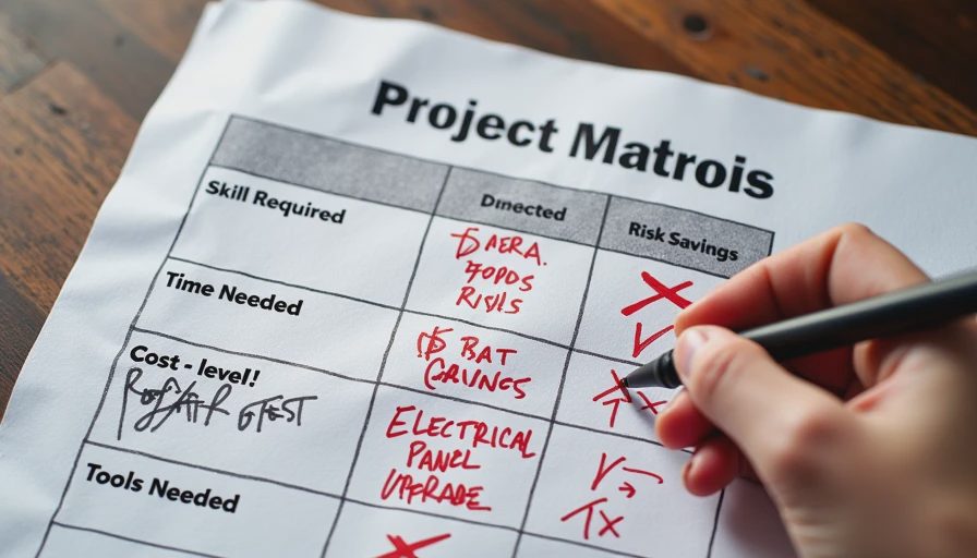 Structured framework for project decisions DIY vs Hire decision matrix checklist