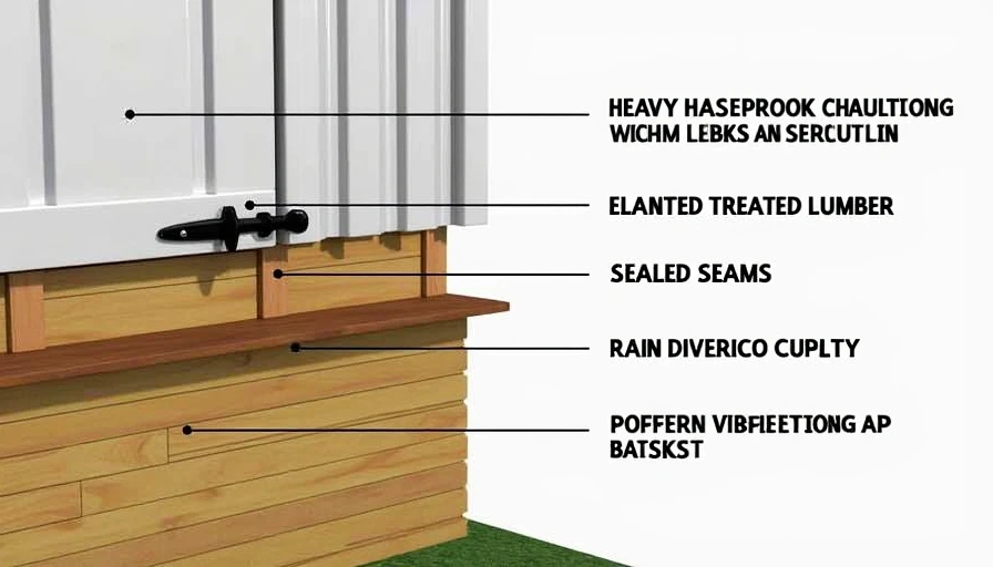 Weatherproof construction details of backyard shed