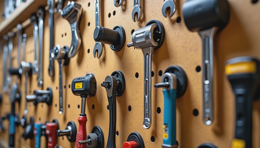 Factory-style shadow boards for instant tool location Shadow board tool organization on pegboard wall