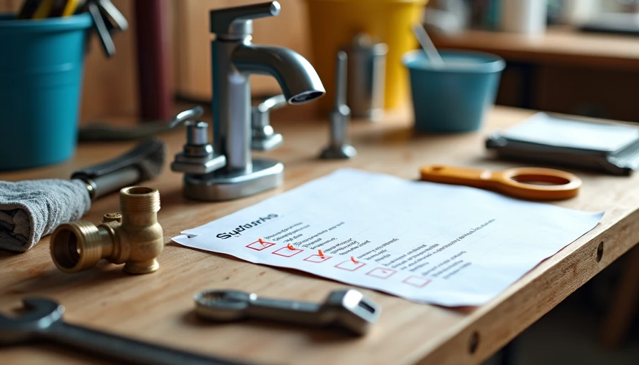 Tools and materials prepped before starting a faucet replacement