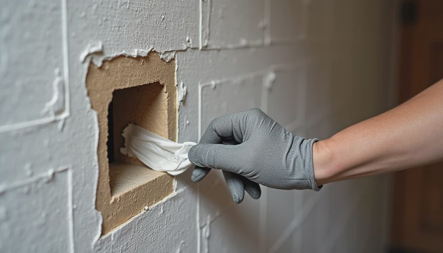Building a strong, blendable patch foundation Mesh tape and first coat of drywall compound