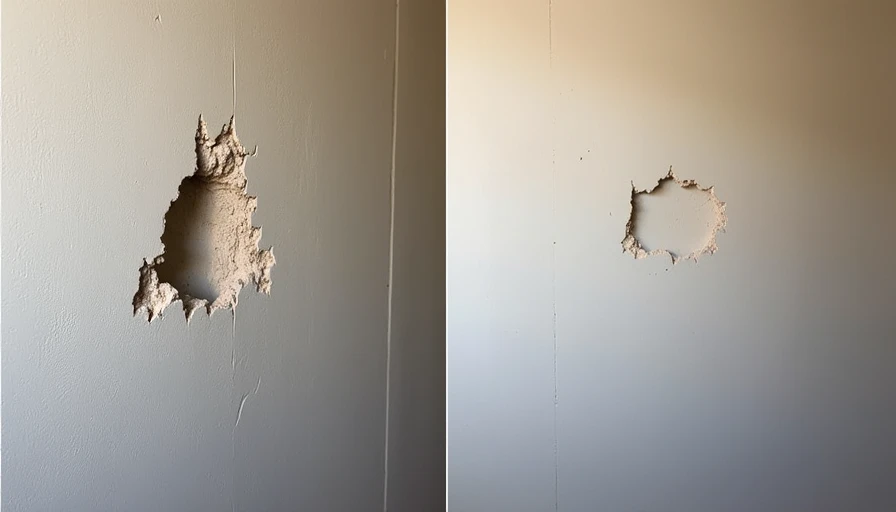 Drywall patch before and after proper repair