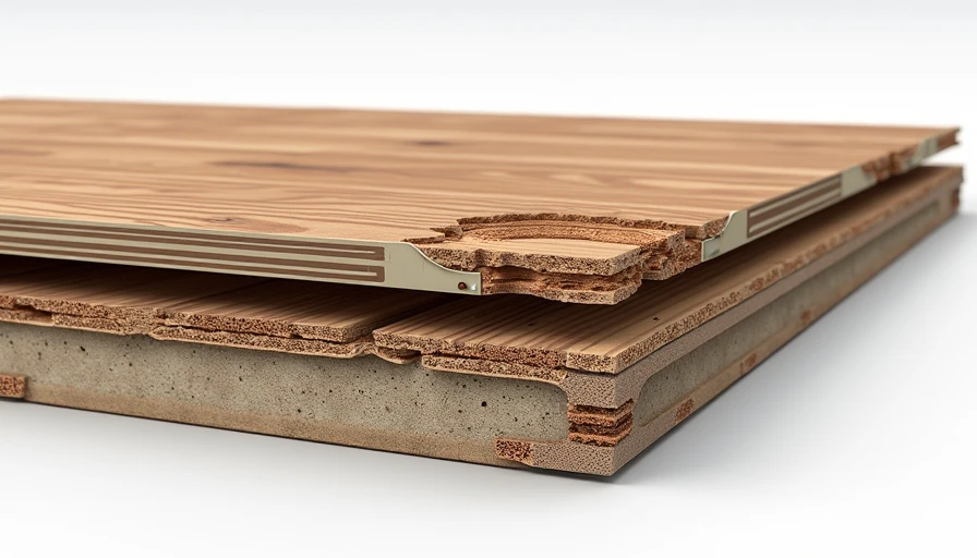 Incorrect laminate installation cross-section showing gaps