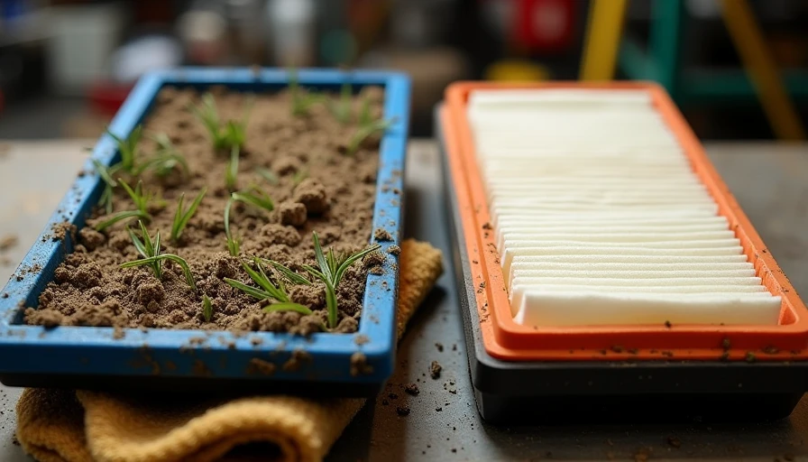 Dirty vs clean small engine air filter comparison