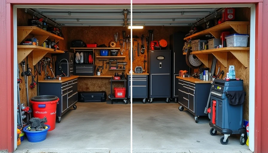 Garage before and after full system implementation