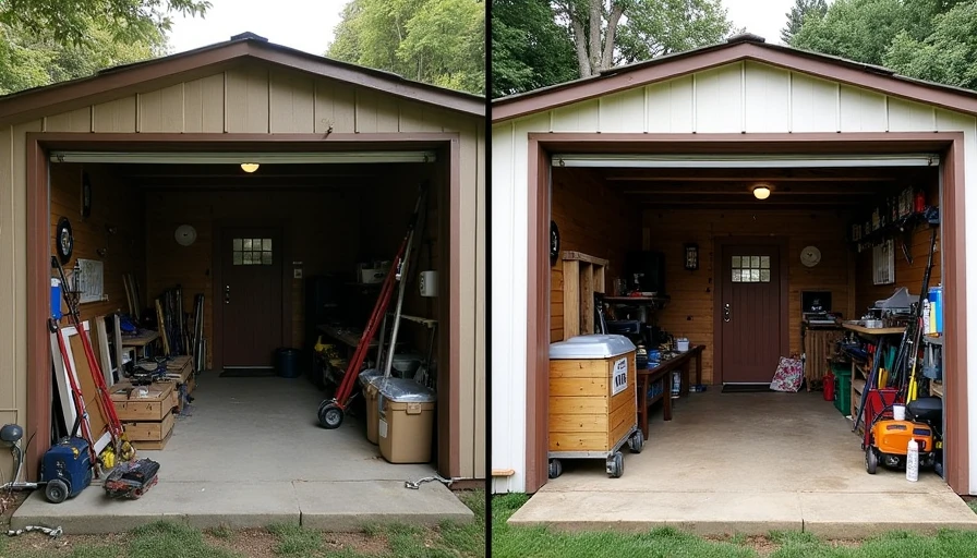Backyard storage before and after upgrade