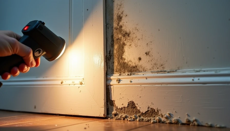 Hidden moisture damage behind baseboard