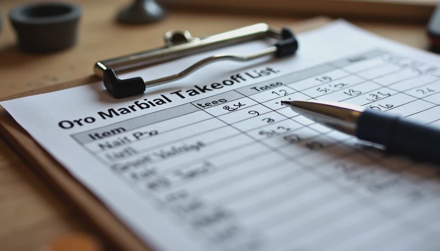 Building accurate material quantities and costs Detailed material takeoff list with pricing