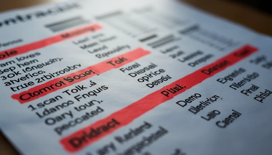 Annotated contractor quote showing missing work items